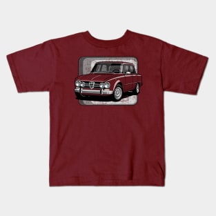 The amazing italian sports saloon car with grey background Kids T-Shirt